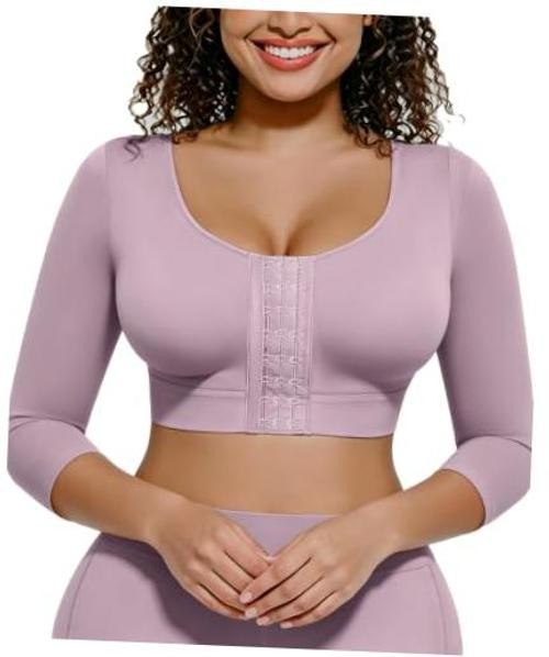 Arm Compression Sleeve Women Post Surgery Front Closure Bra | Arm Large Purple