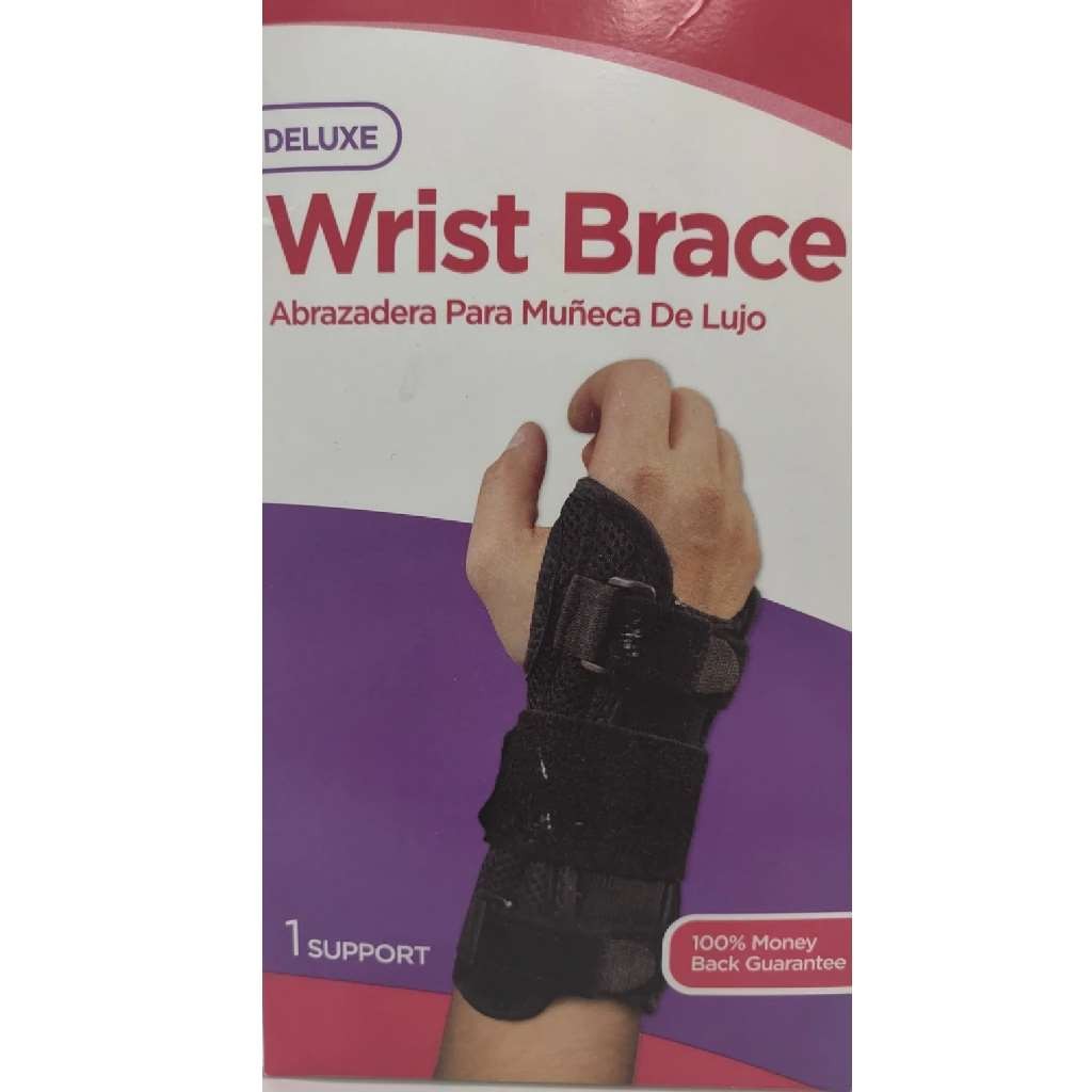 Leader Deluxe Left Hand Wrist Brace Black Small/Medium Left Hand