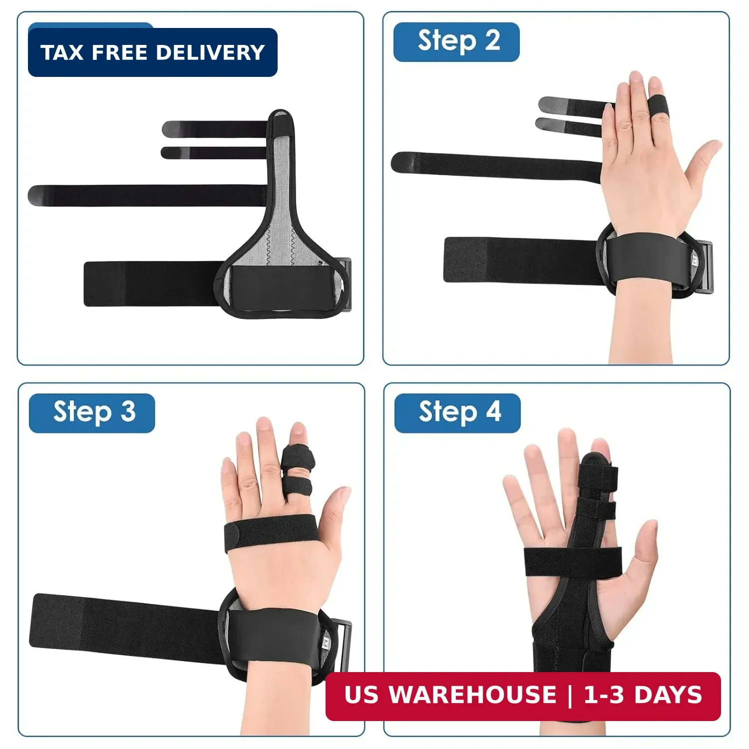 Full Trigger Finger Splint – Hand and Wrist Brace Support for Sprains, Pain Reli