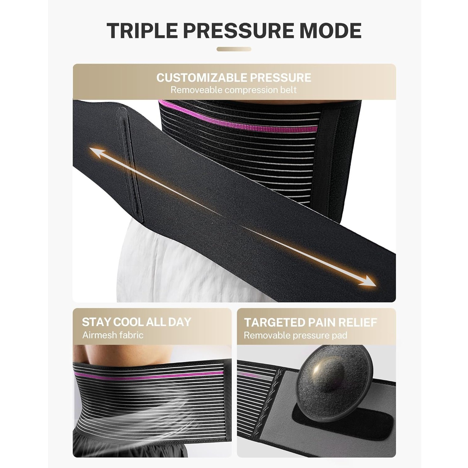 Umbilical Hernia Belt for Men and Women Abdominal Support Binder with Compress