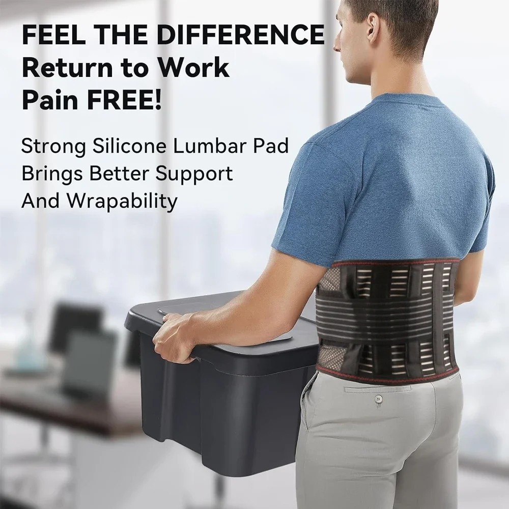 Adjustable Lower Back Brace Lumbar Support Waist Belt For Men Women Pain Relief
