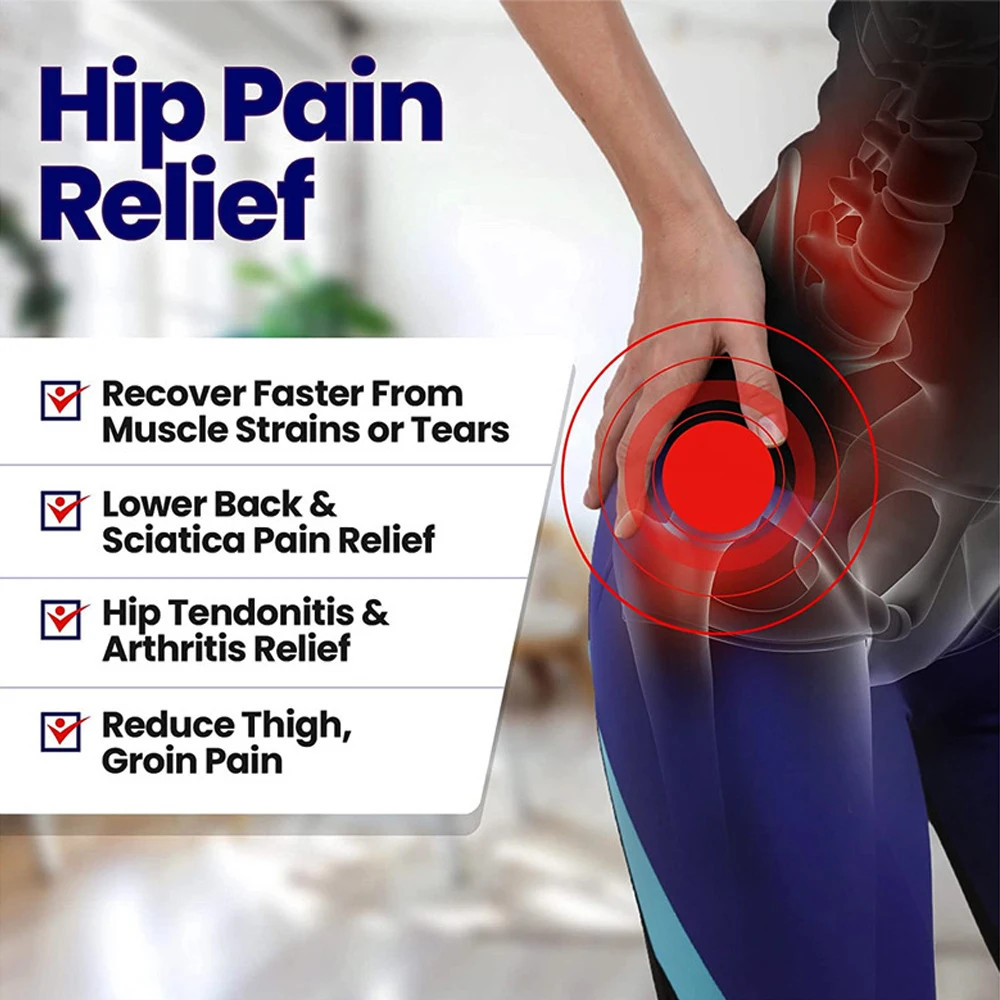 1Pcs Groin Support, Compression Wrap for Hip Flexor Brace, Adjustable Sciatic