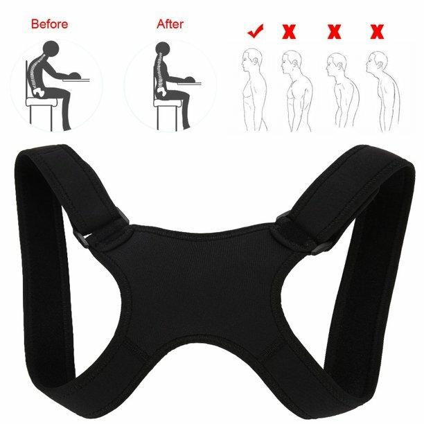 Back Shoulder Posture Correction Band Humpback Back Pain Relief Corrector Brace~