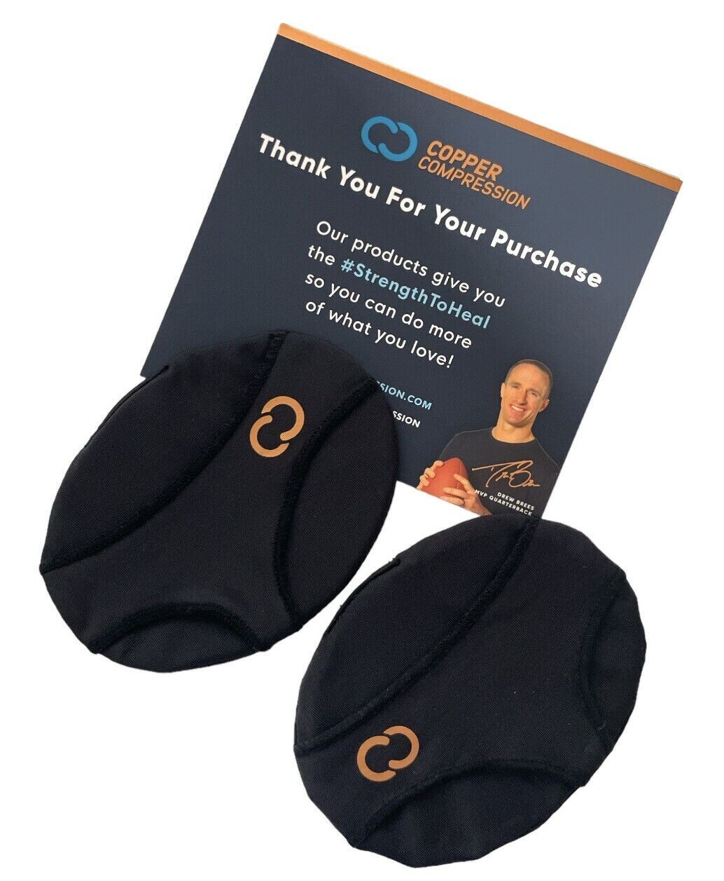 Copper Compression Metatarsal Pads Max Copper Extra Padding for Comfort, L/XL