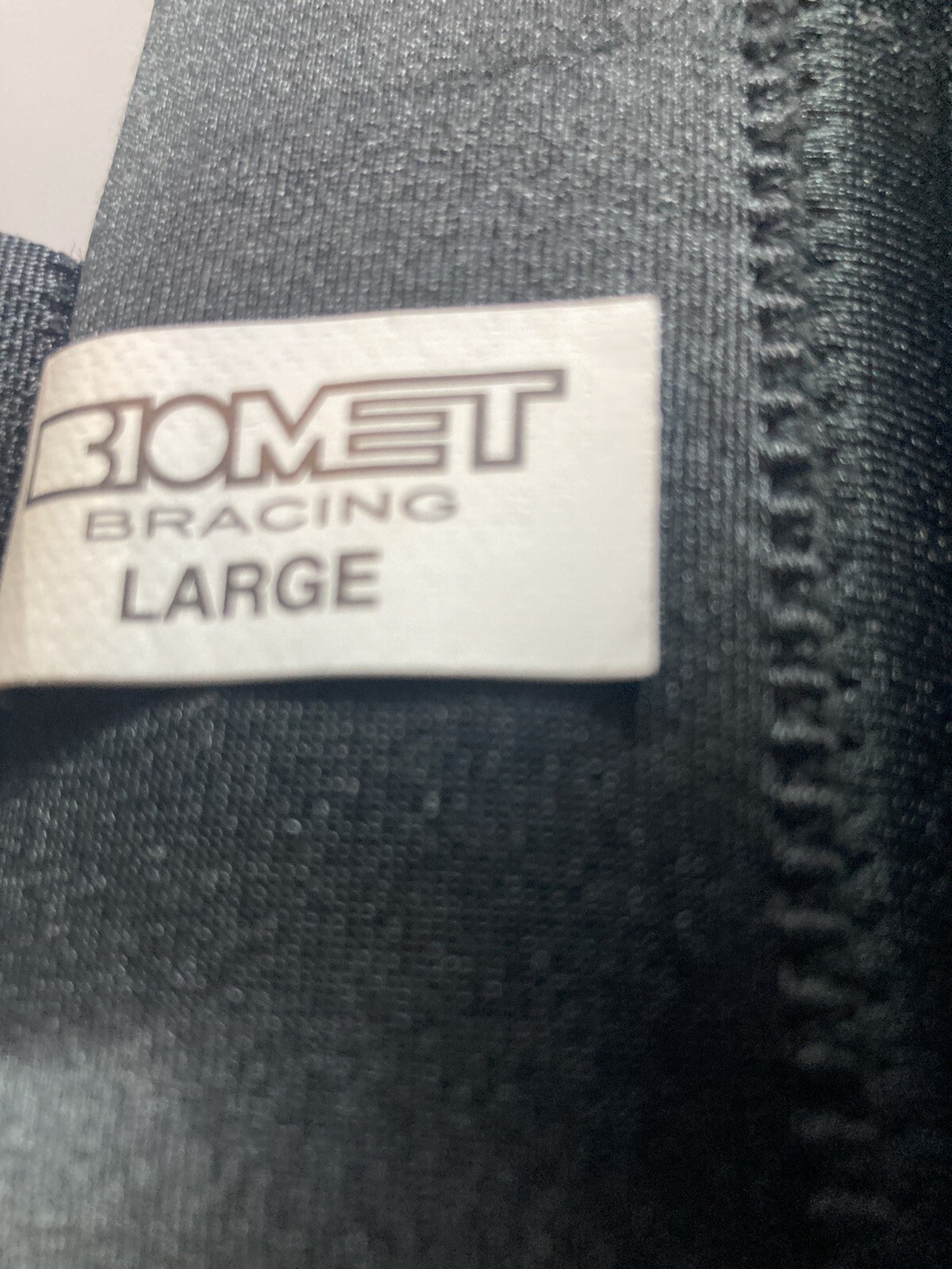 Biomet Knee Brace Large L Hinged Injury Sprain Post Op Black Neoprene