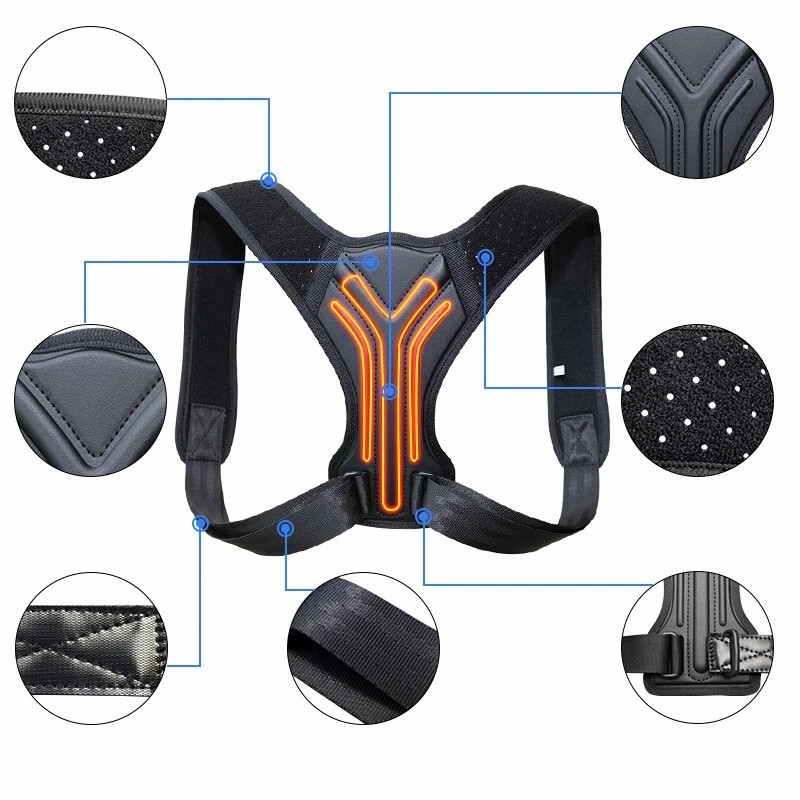 Posture Corrector Back Support Body Brace Wellness Lumbar Shoulder Support Belt