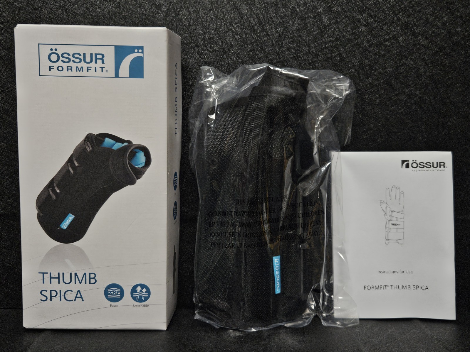 Ossur Form Fit Thumb Spica 8 Inch XS Right