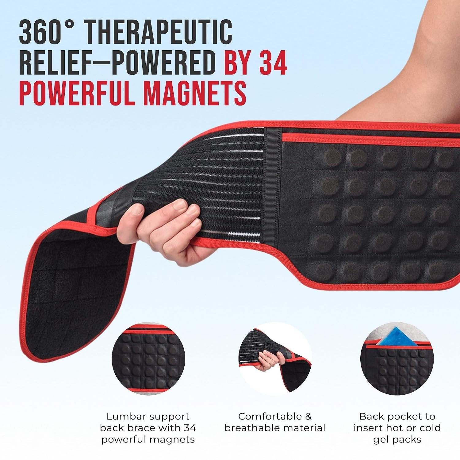 Doctor-Recommended Back Brace – Magnetic Therapy for Comprehensive Back Support