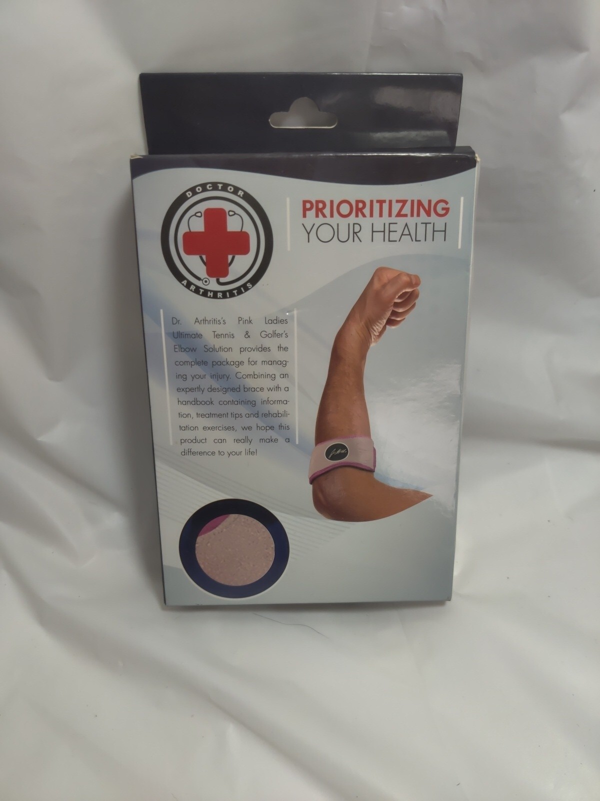Tennis Elbow Brace & Golfers Elbow Band One Size Fits All Pink NEW