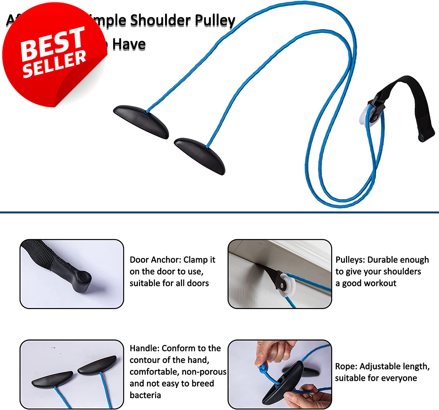 Over Door Shoulder Pulley System for Physical Therapy & Surgery Recovery – US