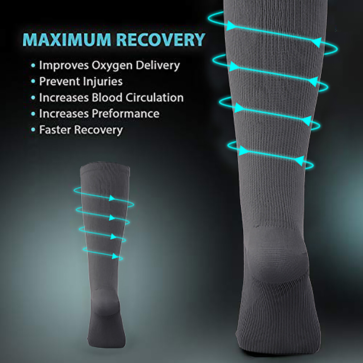 Extra Wide Medical Compression Socks Leg Swelling Circulation For Men Women Sock