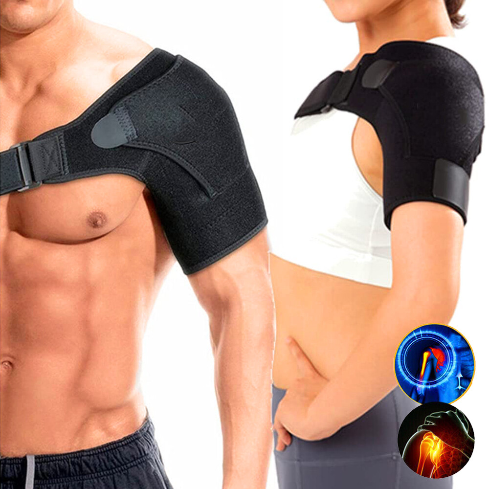 Shoulder Brace Rotator Cuff Support Relief Pain Adjustable Left & Right Belt Gym