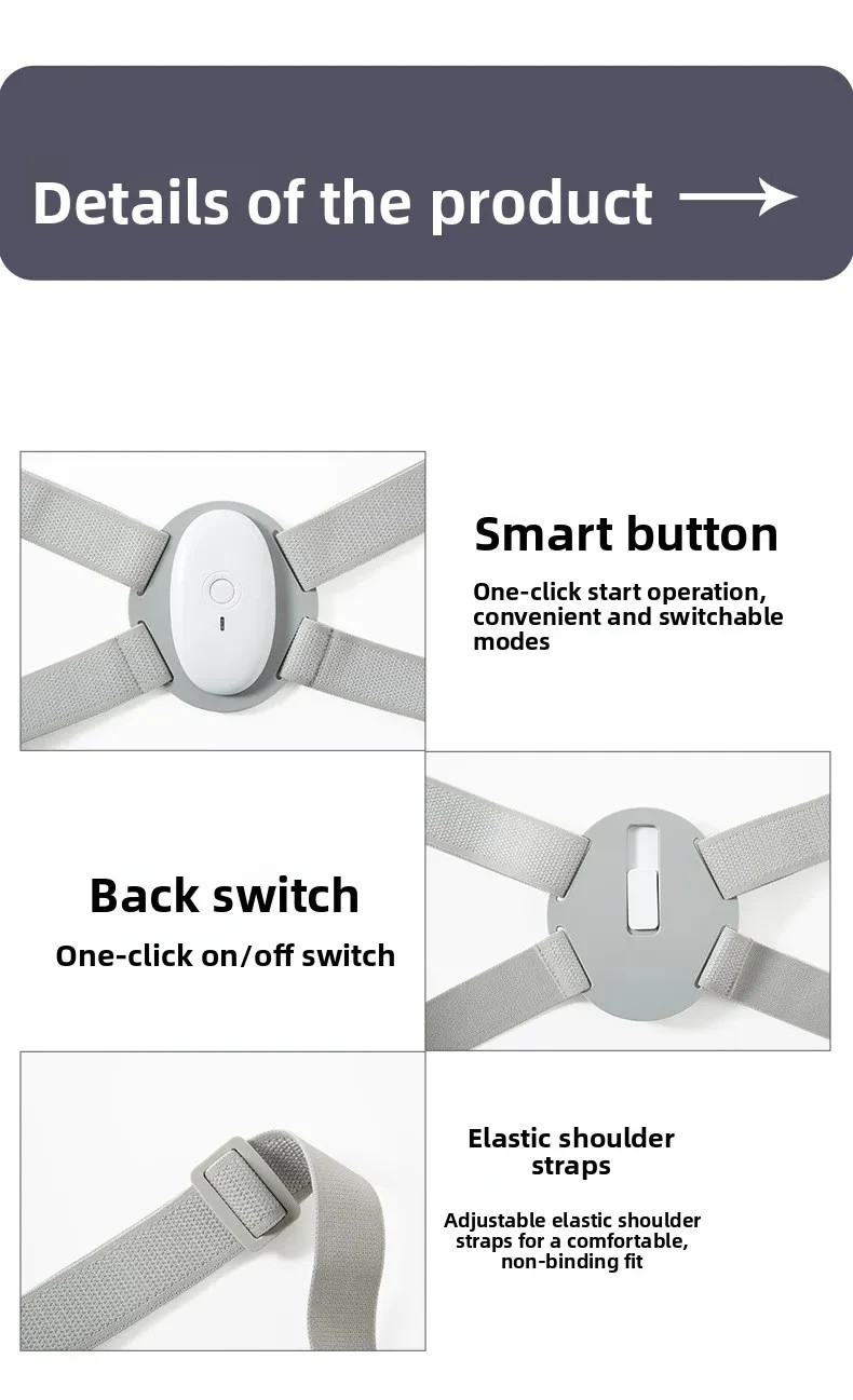 Smart Posture Corrector Vibration Reminder USB Rechargeable