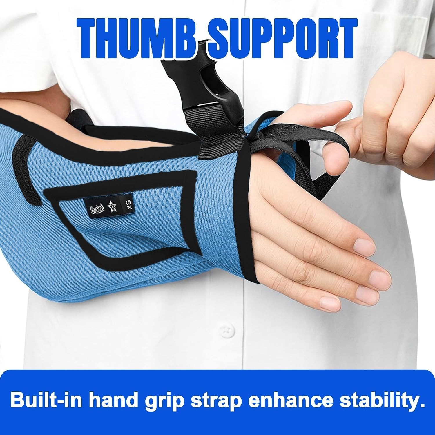 Adjustable Kids Arm Sling – Lightweight Breathable Shoulder Immobilizer in Blue