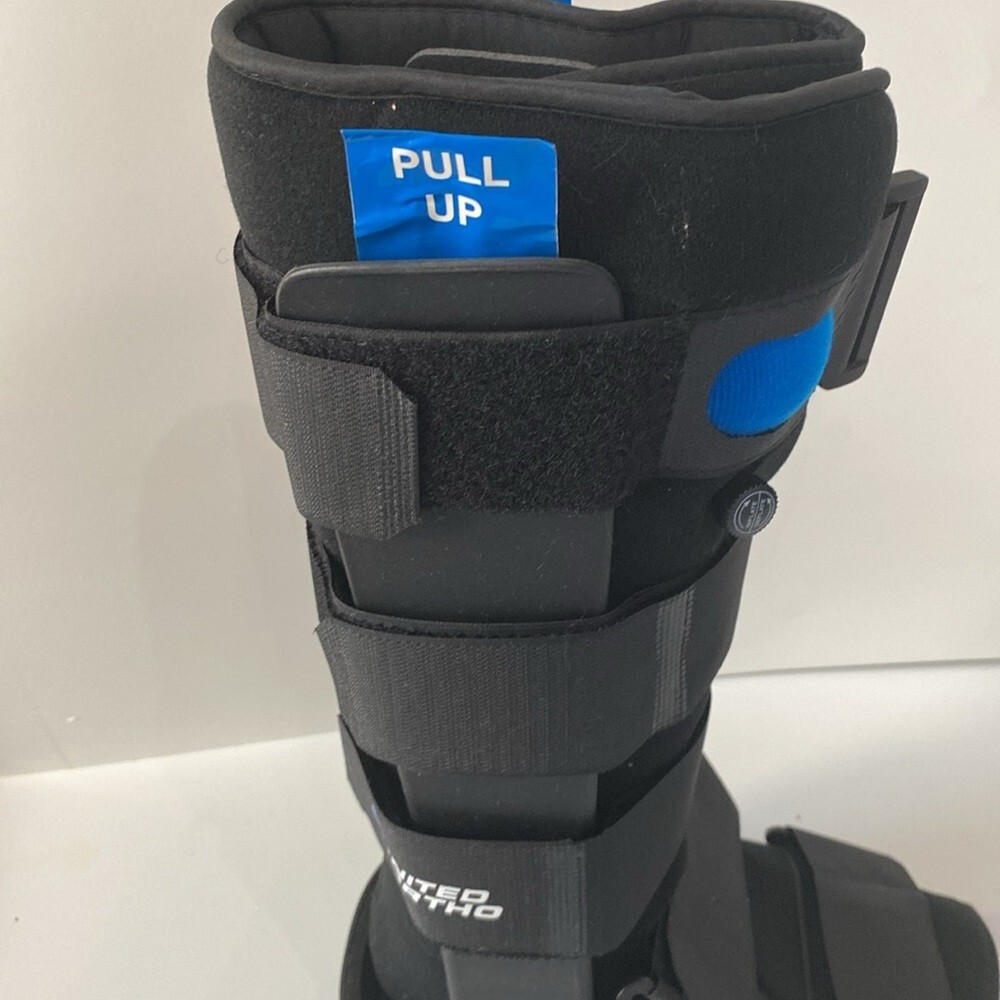 United Ortho OTC High Top Adjustable Air Cast Walker Black Fracture Boot M