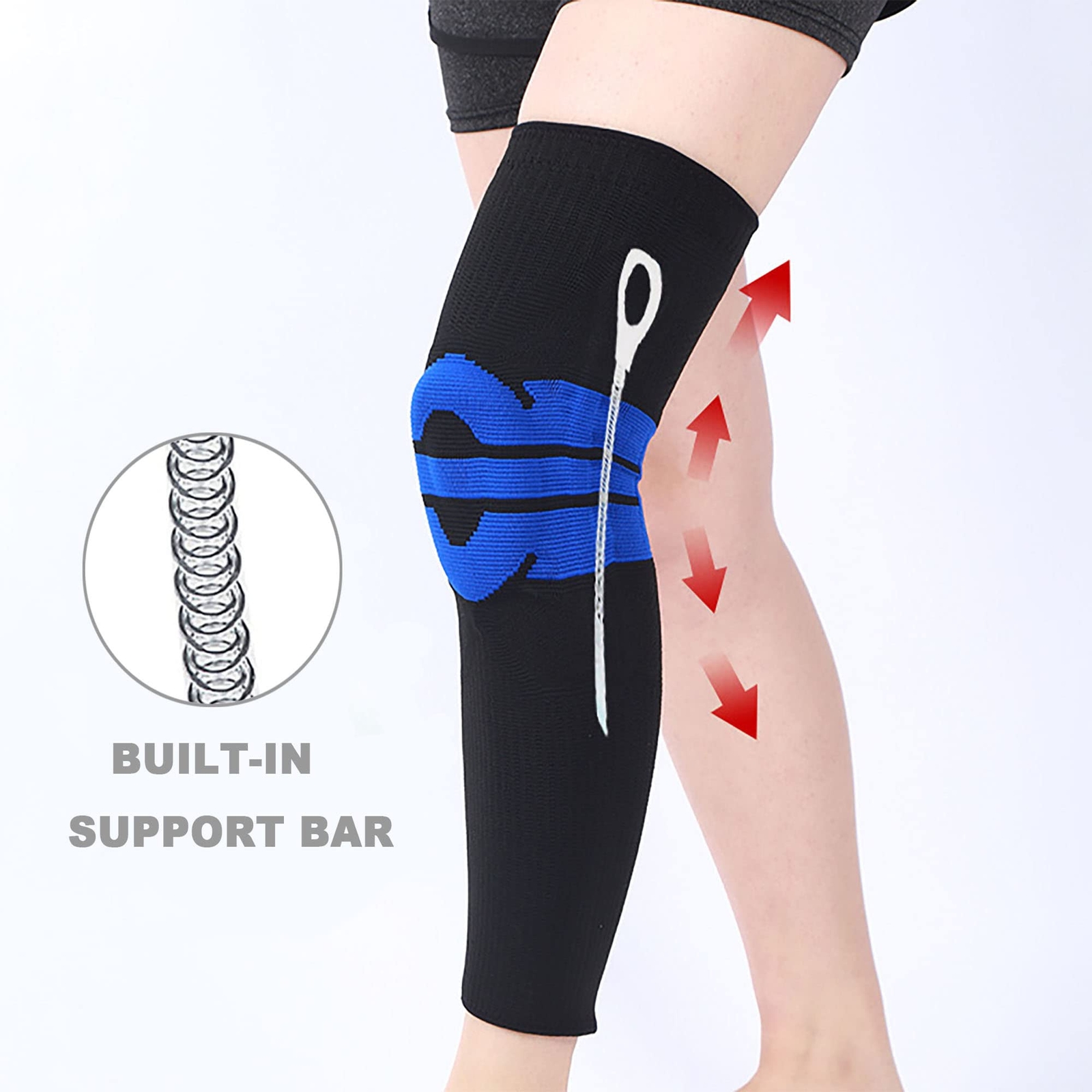 Professional Knee Brace Compression Sleeve Patella Gel Pads Side Stabilizers