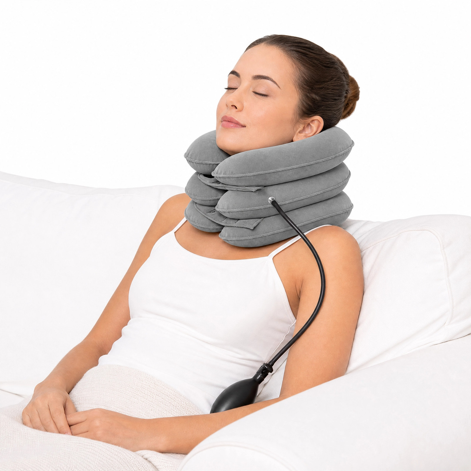 Inflatable Neck Traction Device Cervical Stretcher Pain Relief Support