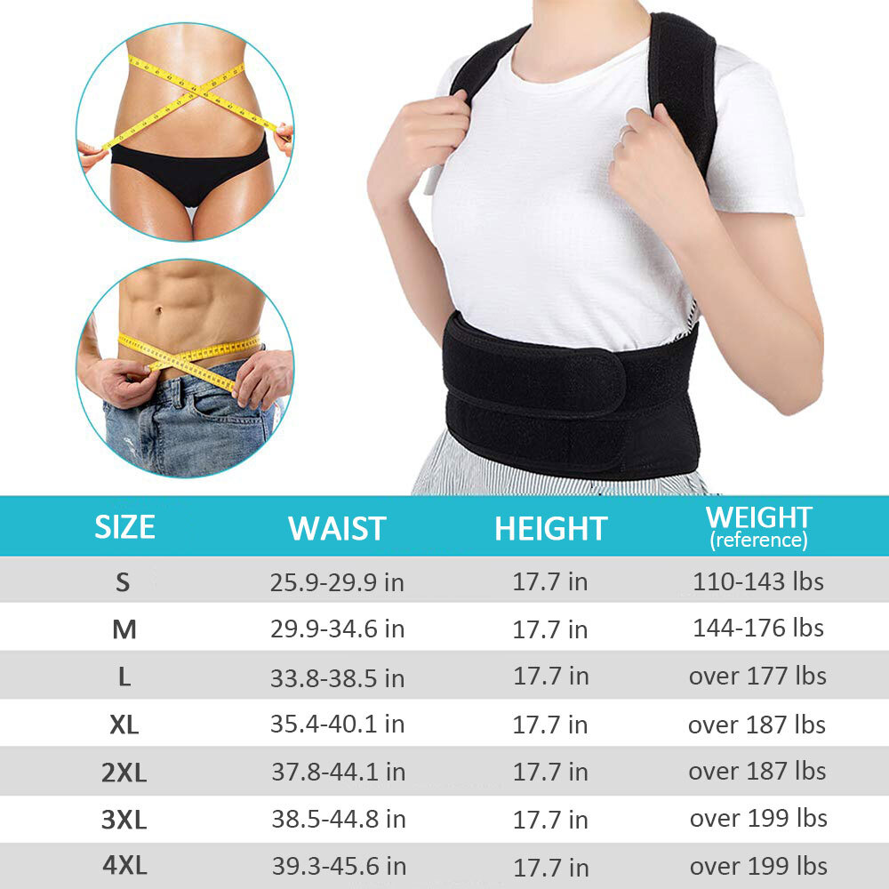 Chest Up Back Brace for Women Men Back Support Posture Corrector Vest Shaper