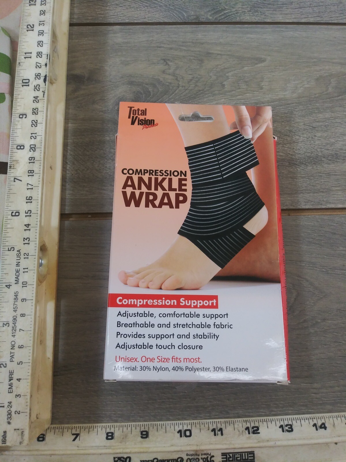 Total Vision – Compressio Ankle Wrap Adjustable Unisex One Size