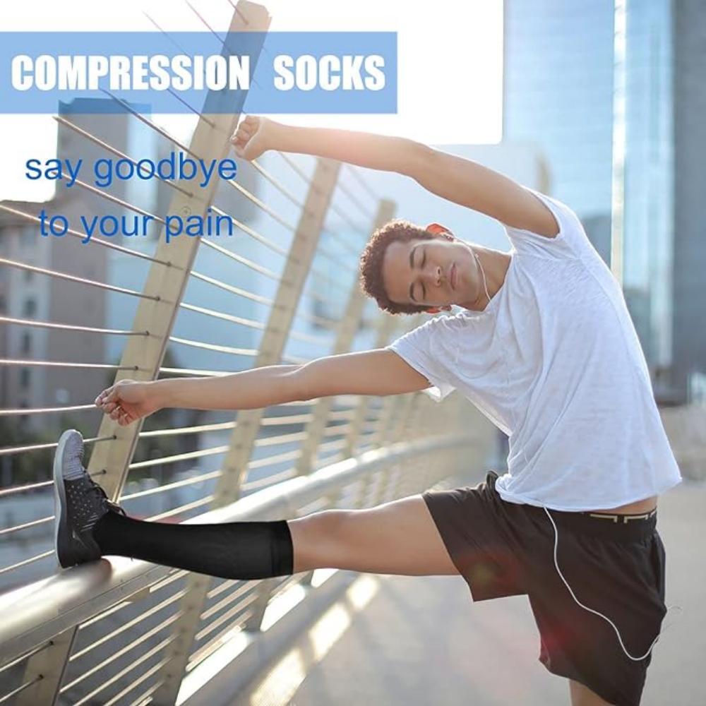 Recovery Running Stretch Compression Socks Graduated Circulation Knee High US