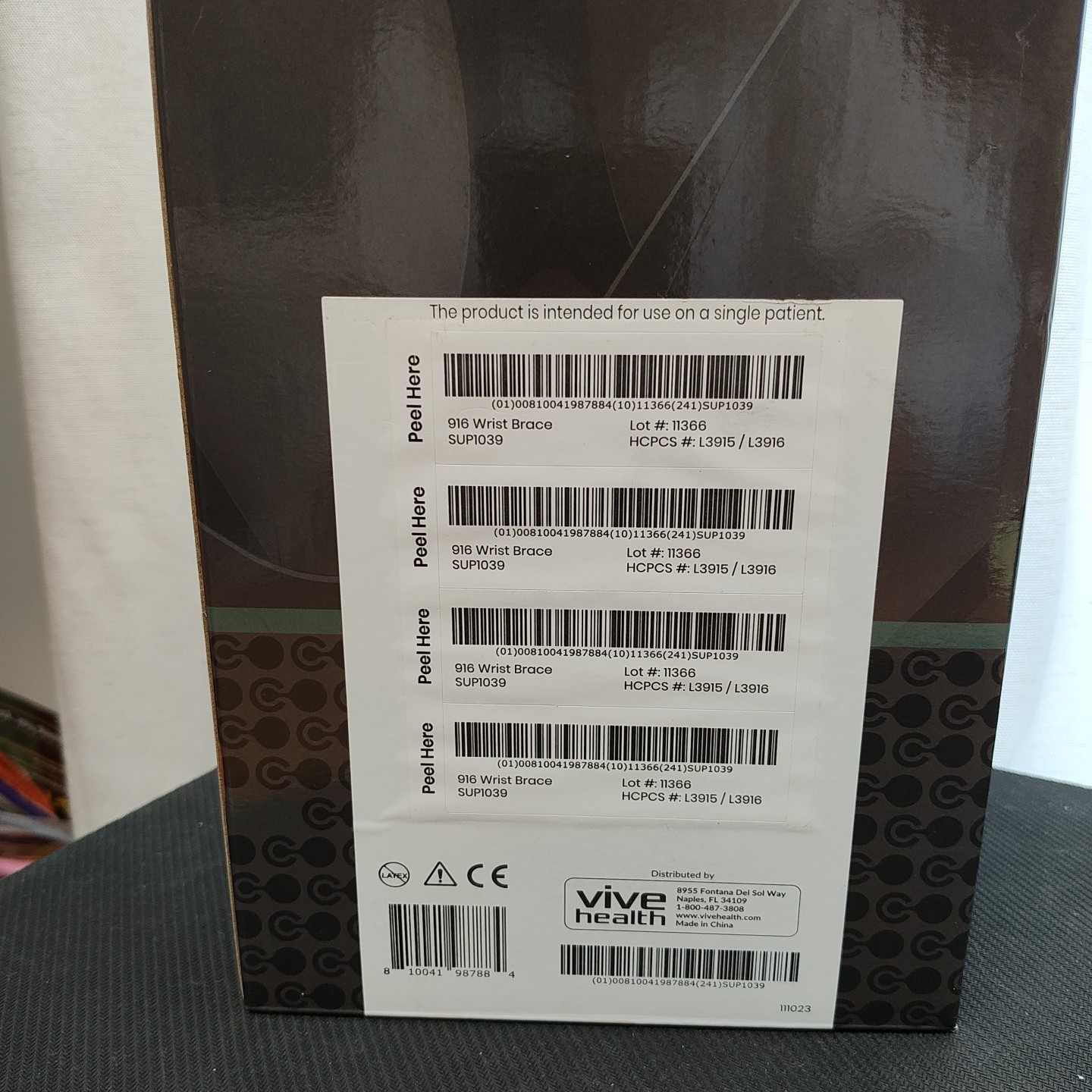 CORETECH 916 Left/Right Universal Wrist Brace/Splint – Black New Open Box