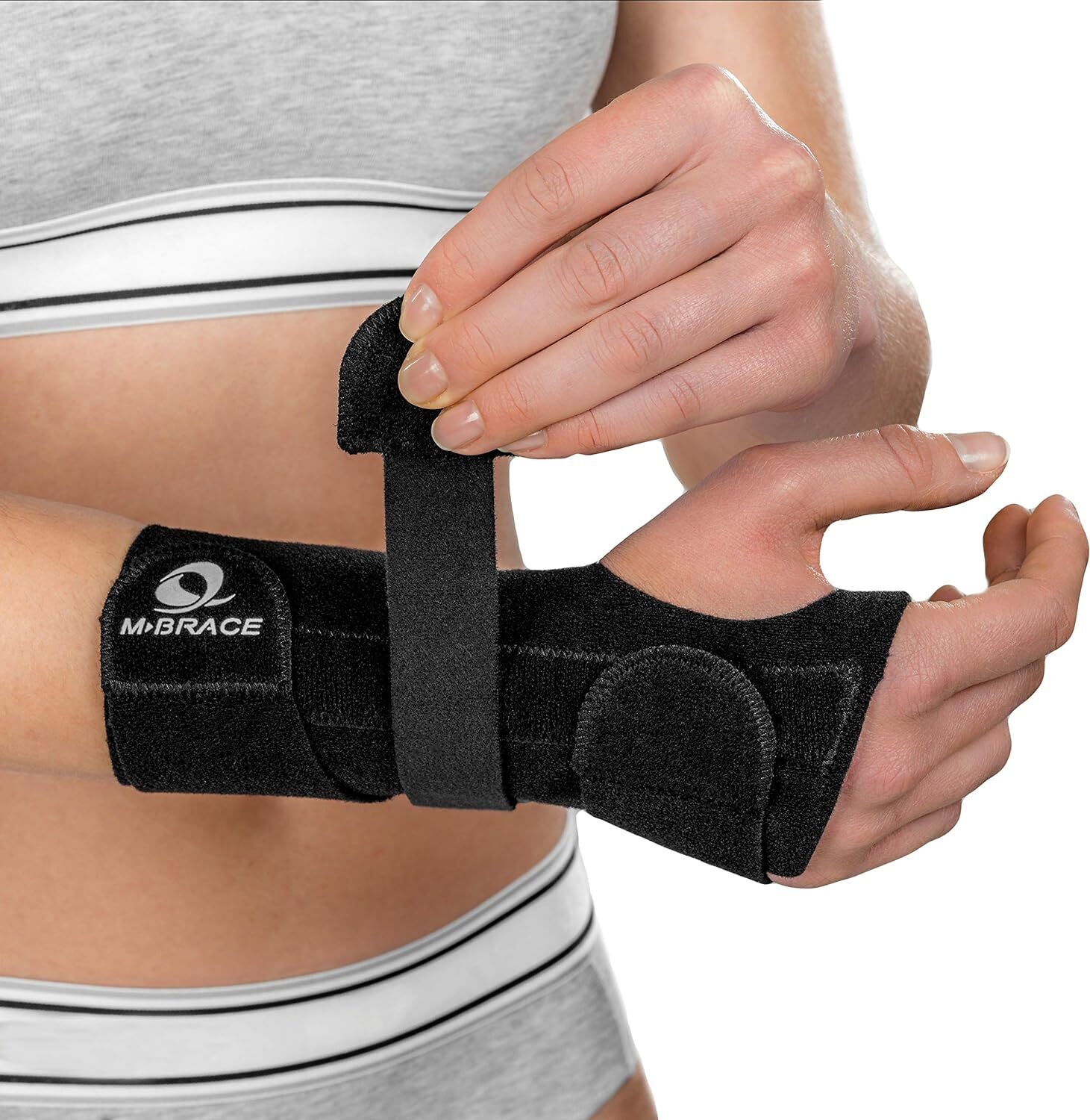 M-Brace AIR Wrist Splint Left Hand, Extra, Black, Carpal Tunnel Relief Brace Mbr