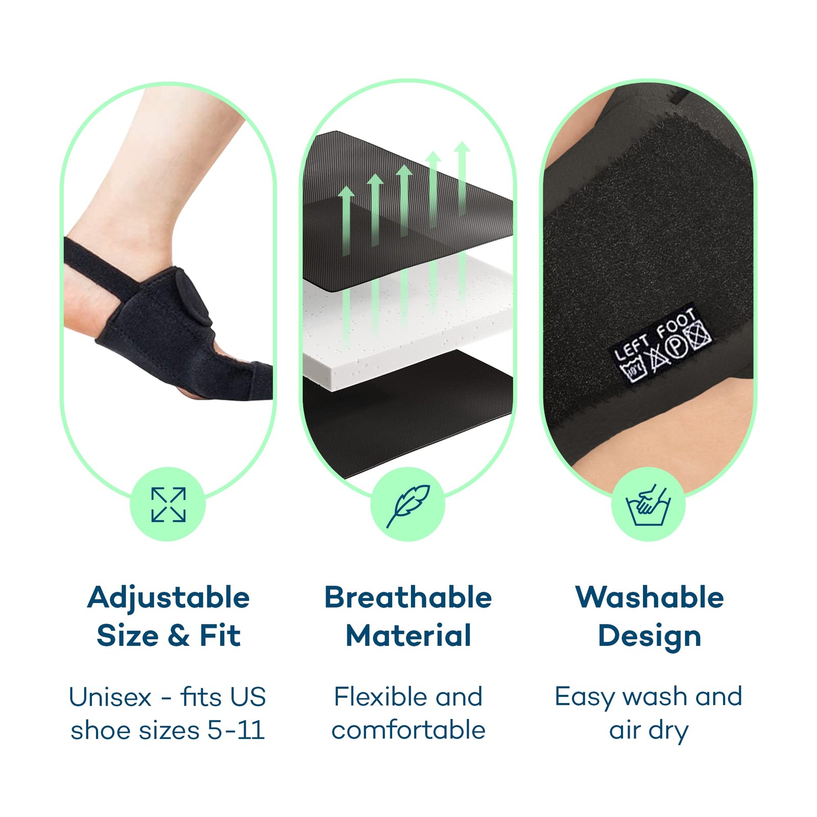 Caretras 2-Pack Bunion Corrector for Women & Men, 2 Count (Pack of 1), Black
