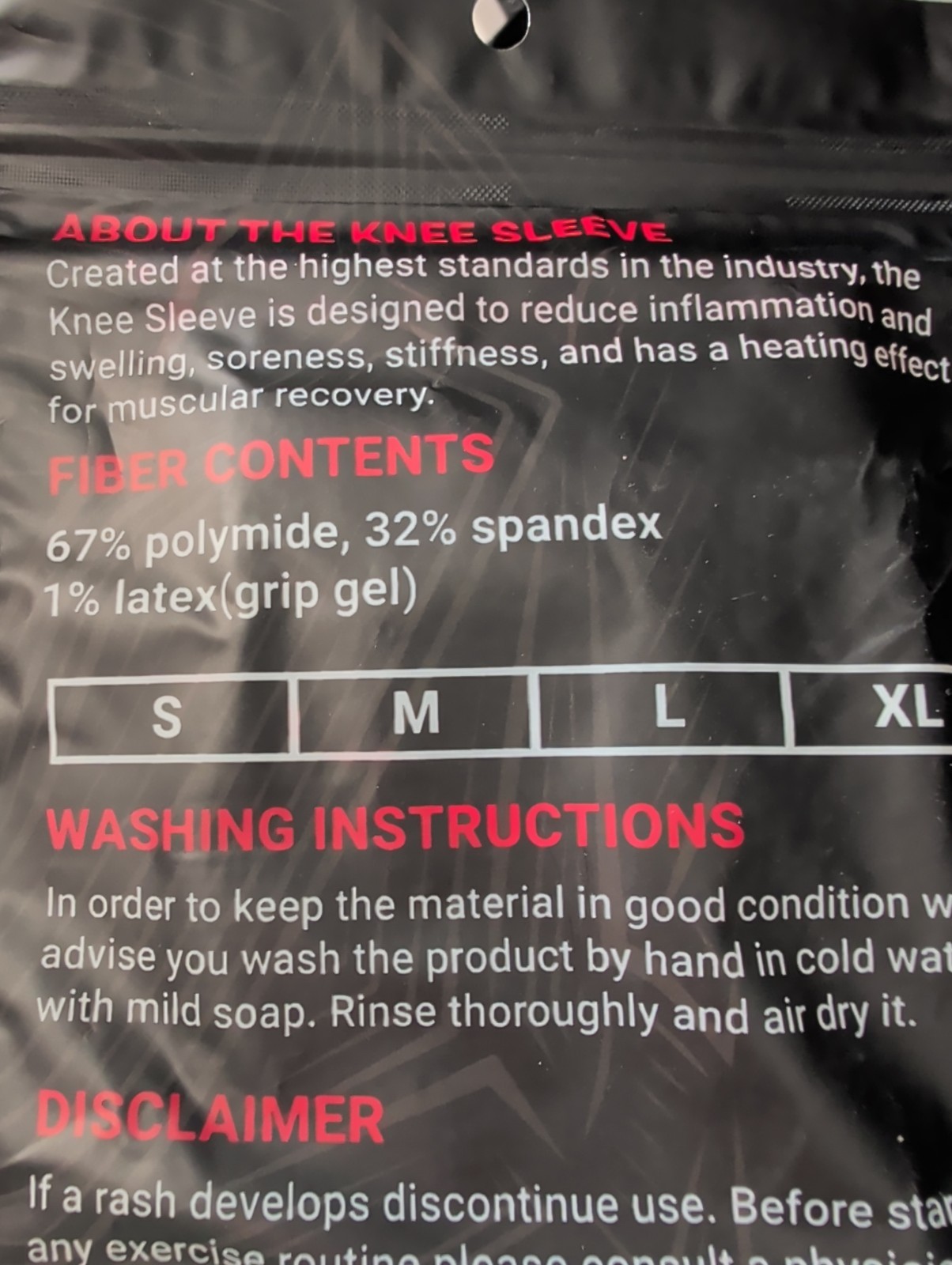 Ultra Flex Athletics Knee Sleeve SYK-1800 (Size L)