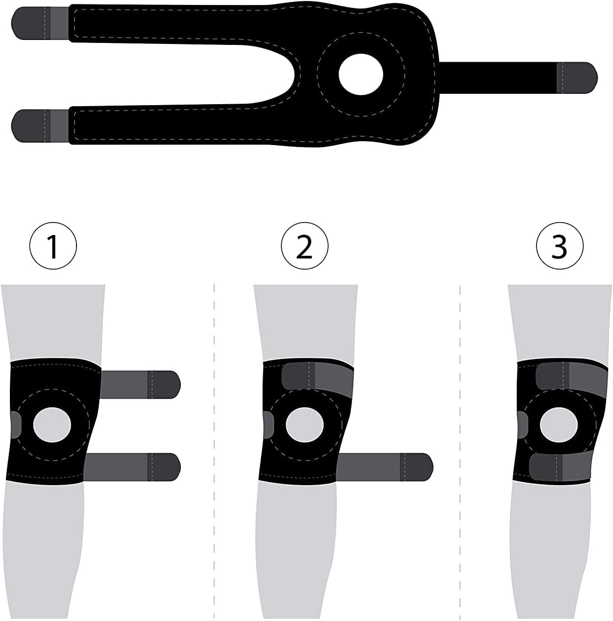 Customizable Open-Patella Knee Brace with Stabilizer Ring – Perfect for Sports