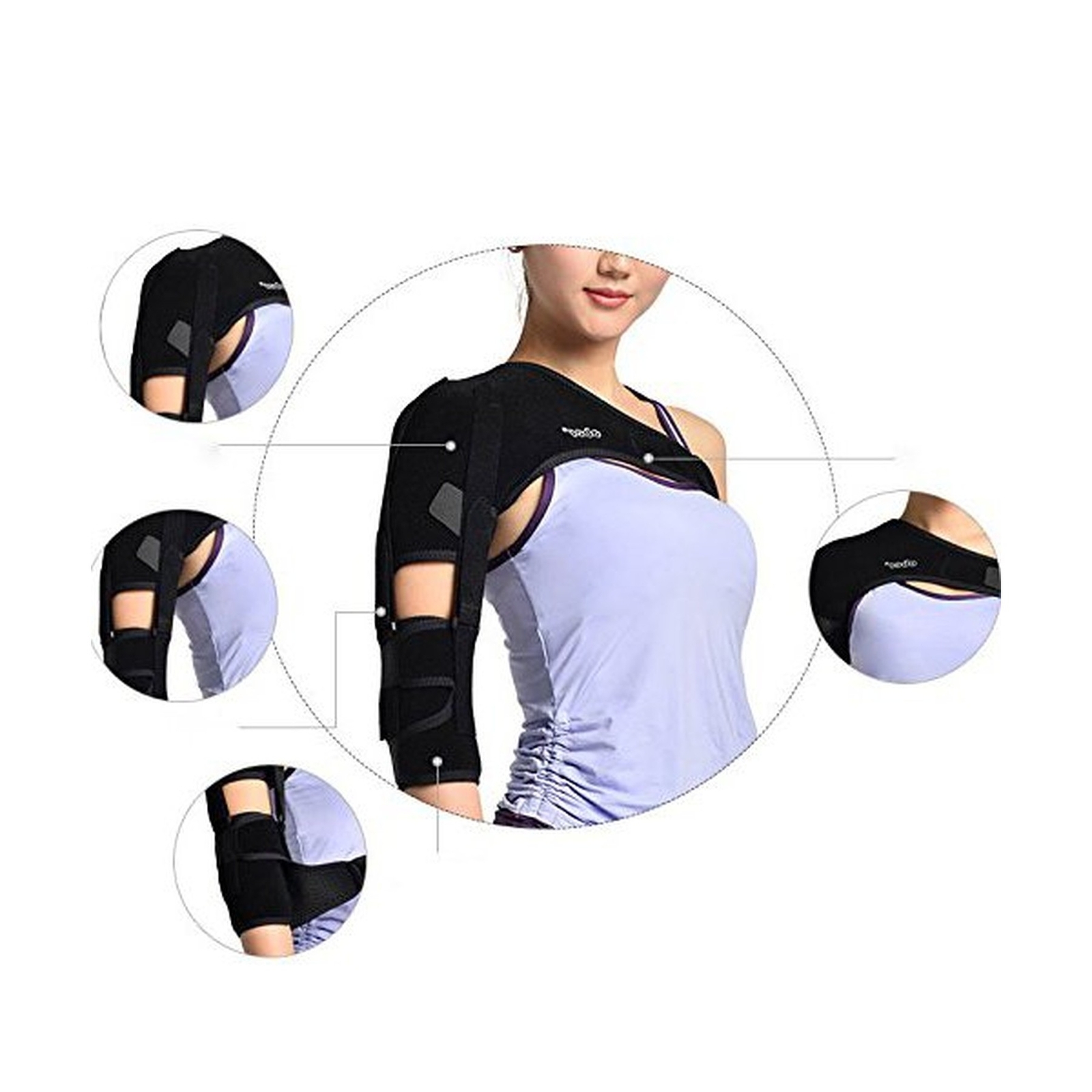 Shoulder Brace Support Arm Sling for Stroke Hemiplegia Subluxation Recovery, …