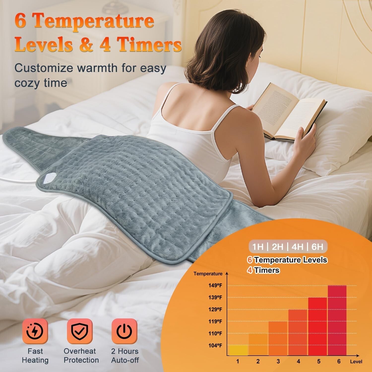 Heated Back Braces, Breathable Back Support Belt with Heating Operated by Rec…