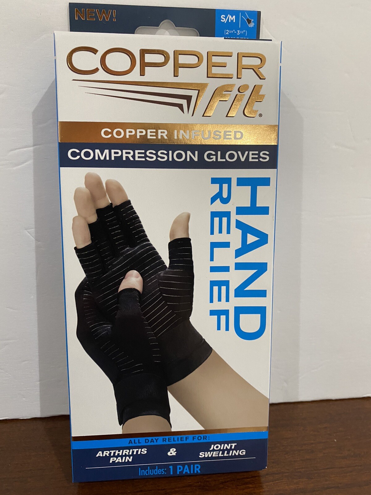 Copper Fit Hand Arthritis Compression Glove – Black, S/M (CFRRGL-SM12)