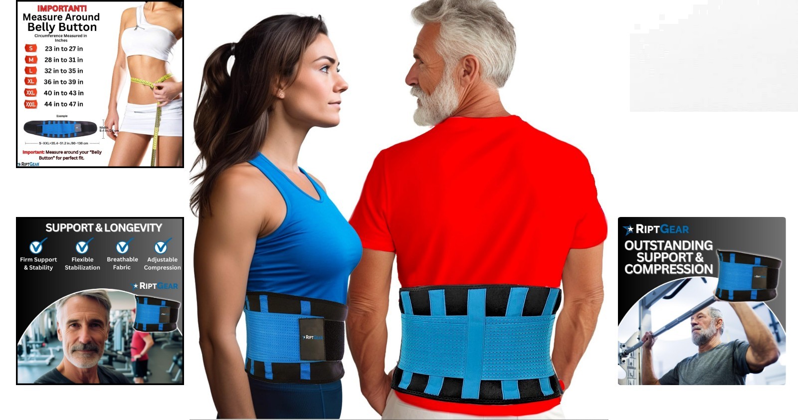 Lightweight Lower Back Support Brace for Men & Women – Perfect for Work, Lifting