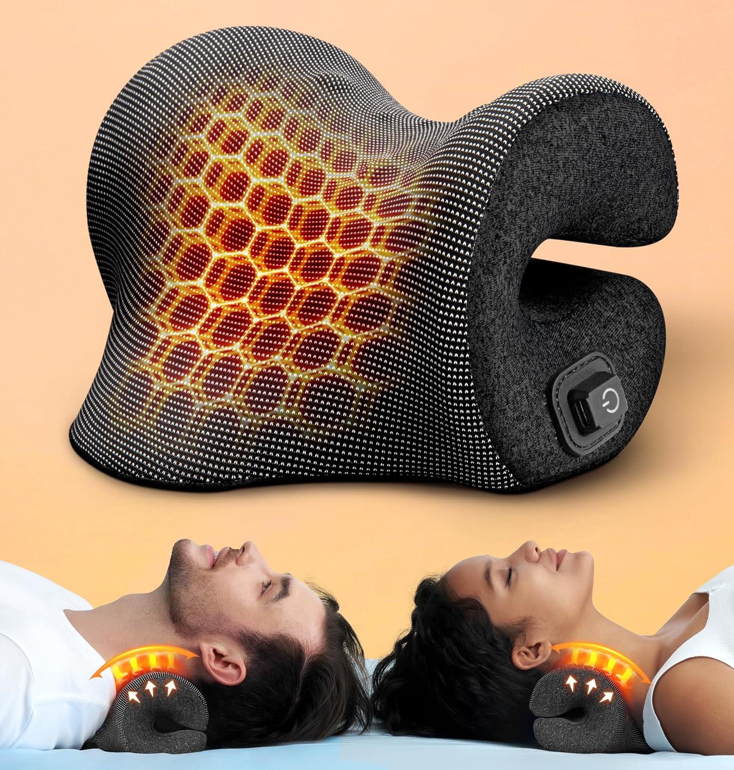 3s Heated Neck Stretcher for Neck Pain Relief, Graphene Heating Pad Neck Cloud