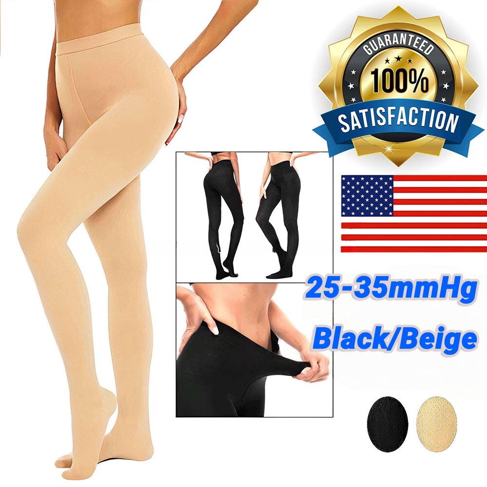 Women Opaque Compression Pantyhose Support Stockings Varicose Veins Circulation