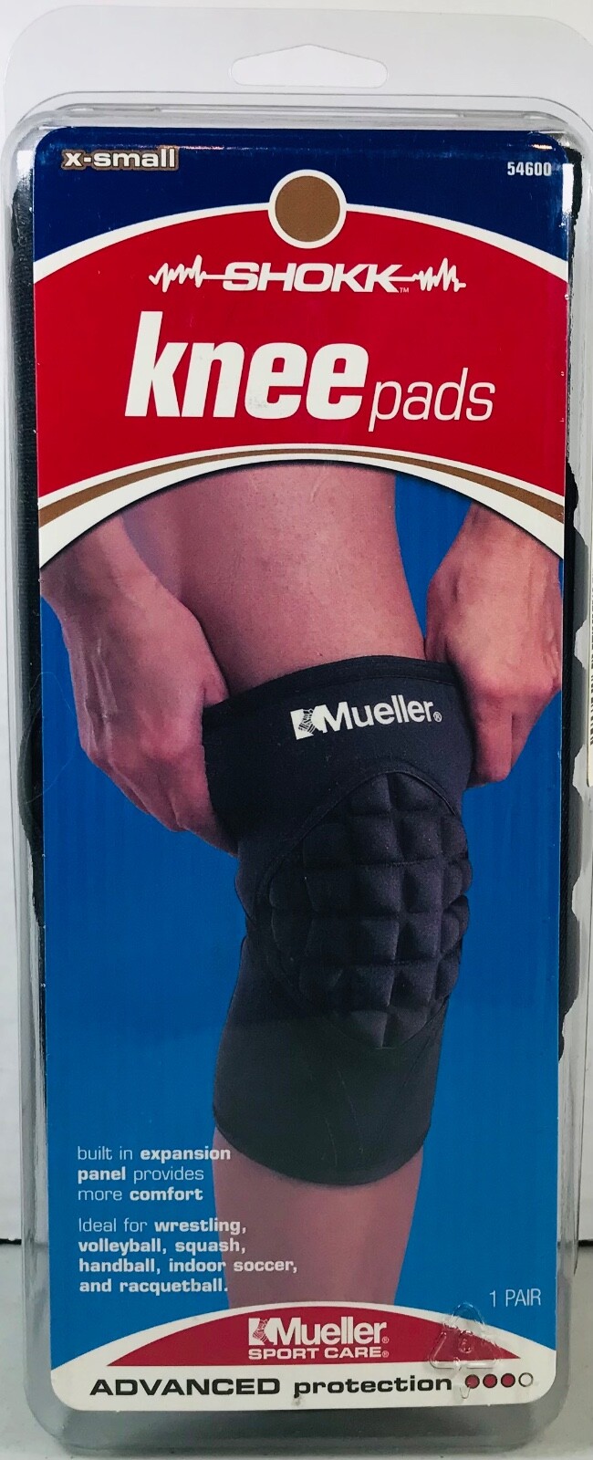 Mueller Sport Care SHOKK Knee Pads – X-Small – Advance Protection – One Pair
