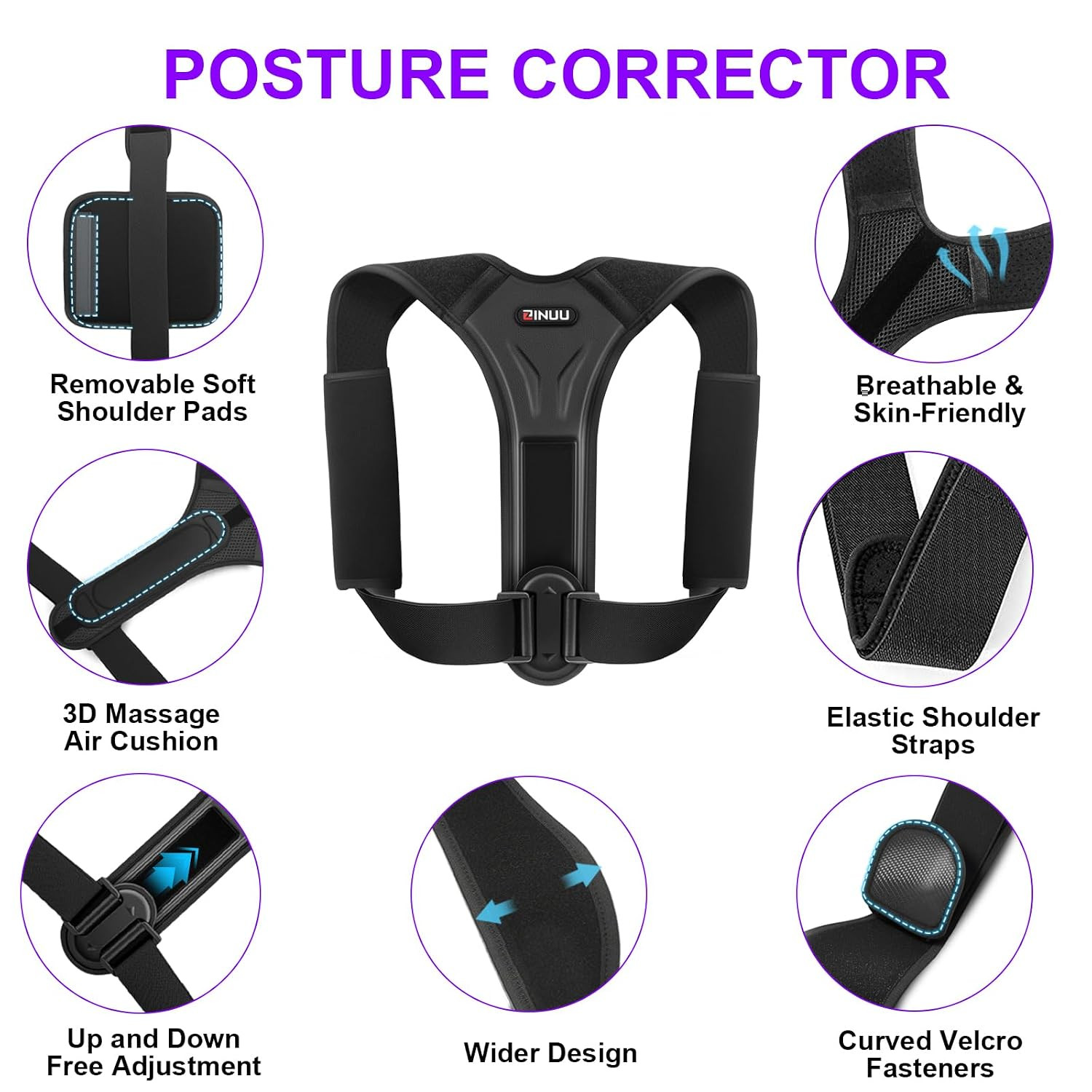 Posture Corrector for Women and Men, Upgraded Comfortable Upper Back Brace with