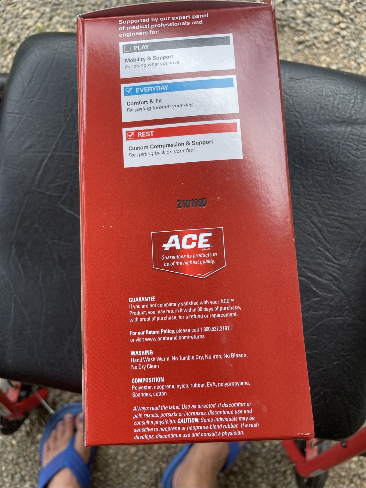 Ace Deluxe Back Stabilizer With Pad, Gray