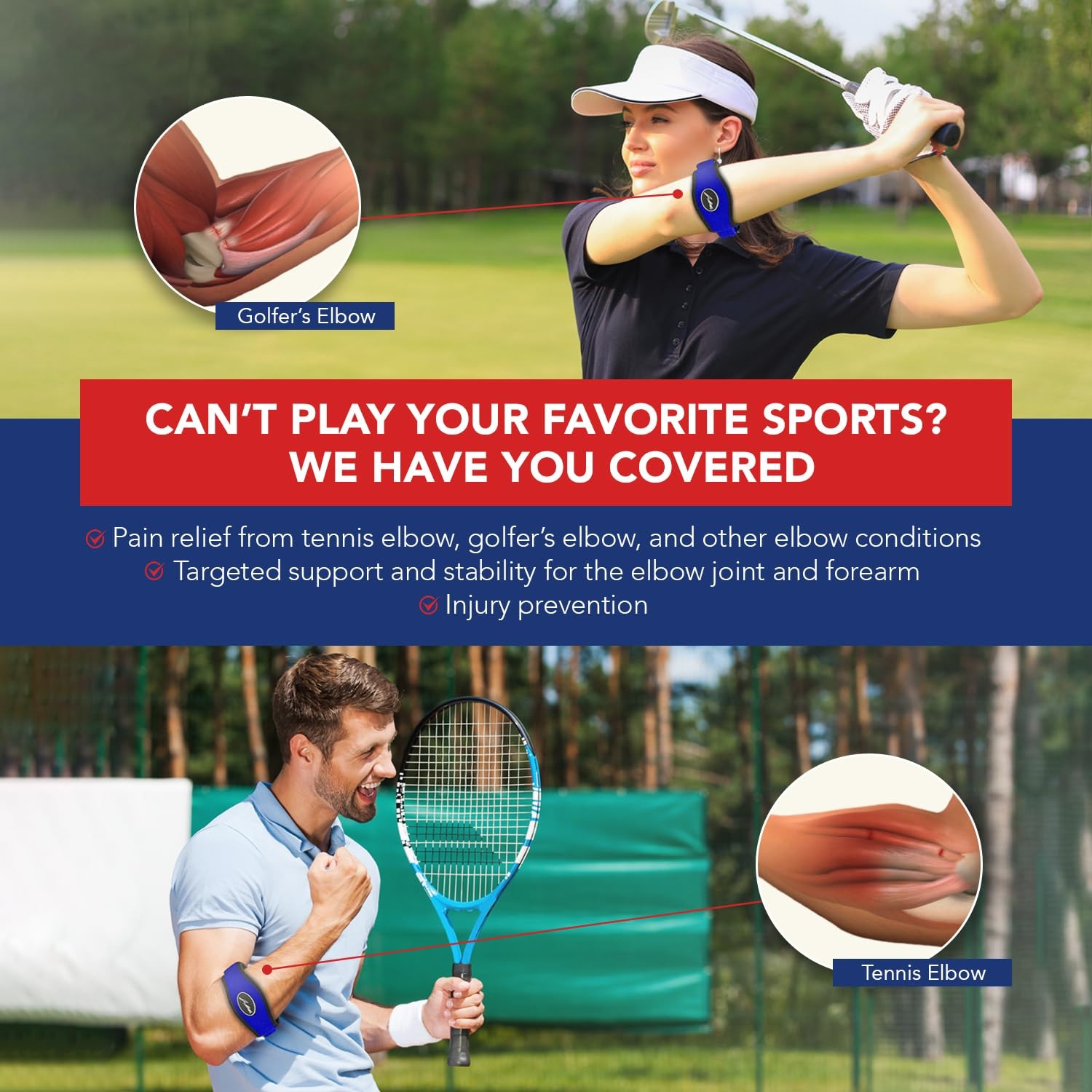Doctor Developed Tennis Elbow Brace – Durable Tennis Elbow Brace for Tendonit…
