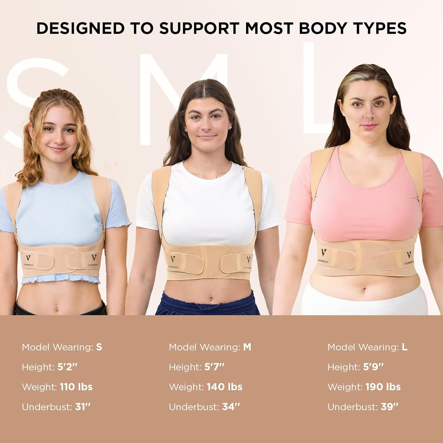 Adjustable Posture Corrector for Women: Invisible under Clothes – Comfortable Ba