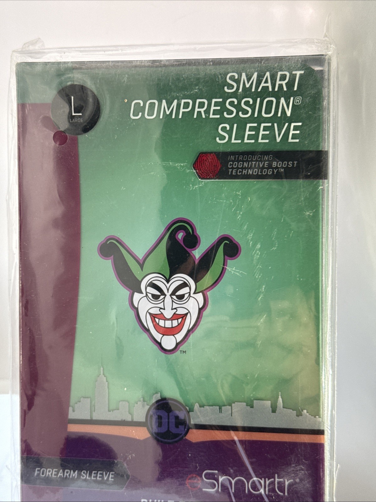 eSmartr Joker DC Comic Smart Compression Forearm Sleeve, Large; Gaming, Sports
