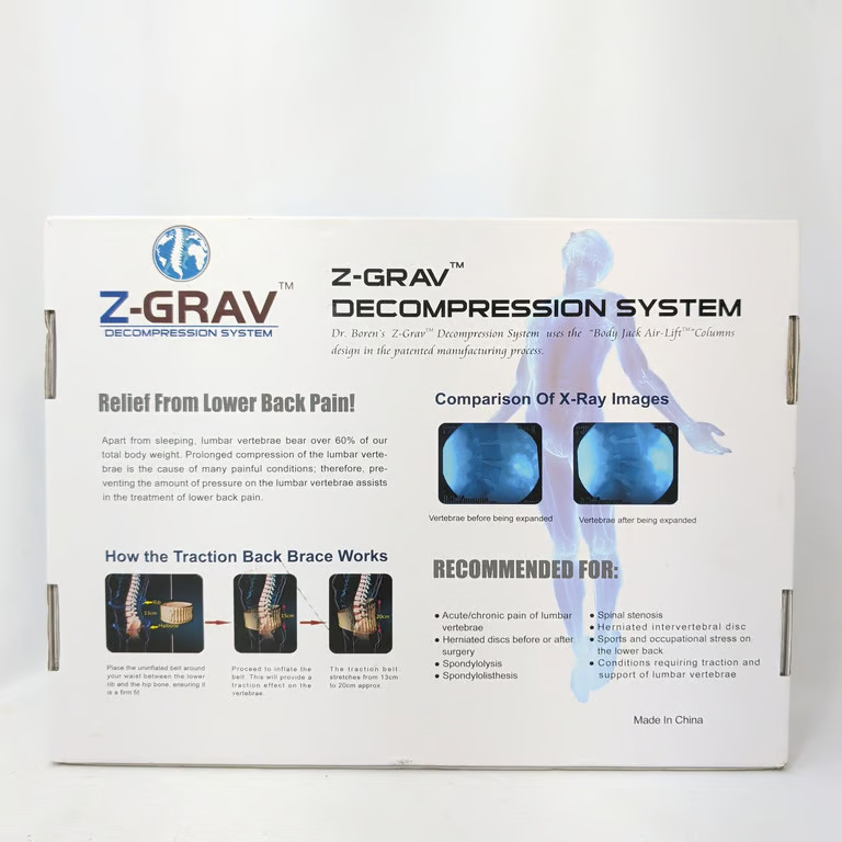 Z-Grav Decompression System Back Brace Lumbar Traction Belt Size XL 40-46 New