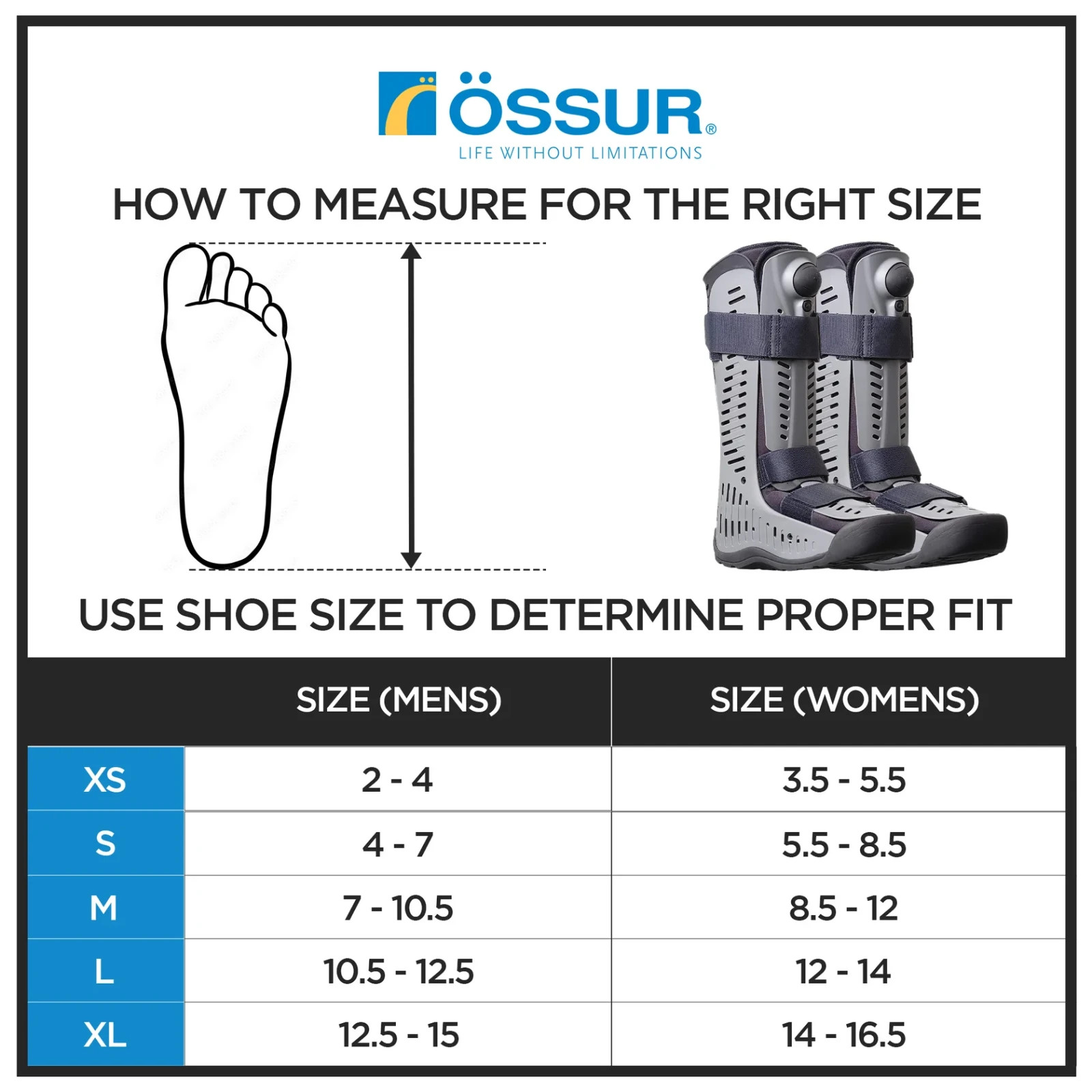 Ossur Rebound Air Walker Cushioned for Immobilization & Achilles Tendon Support