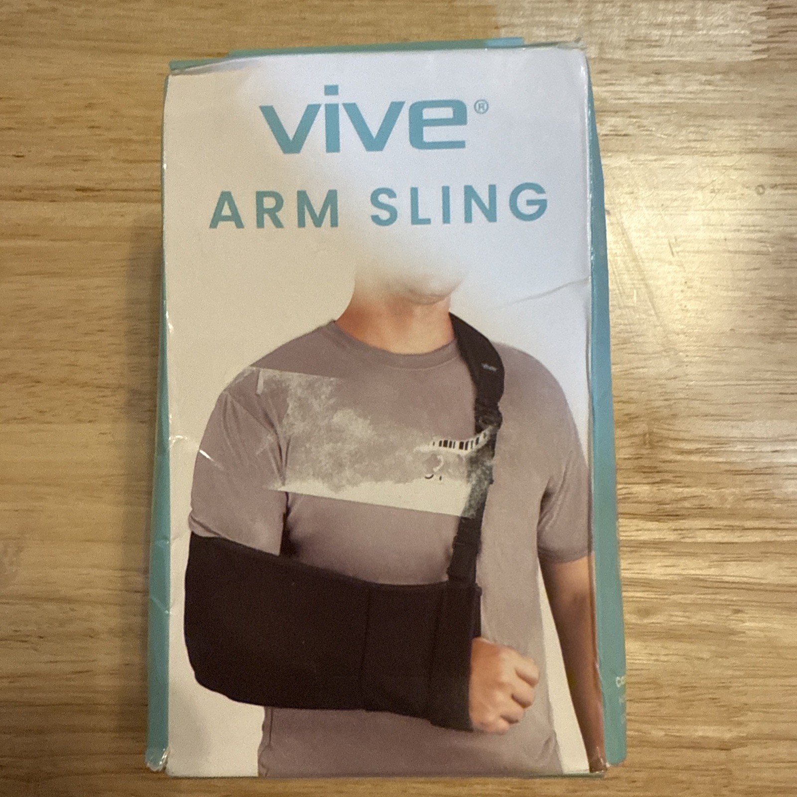 Vive Black Arm Sling – Adjustable Strap for Right/Left Arm, One Size Fits Most