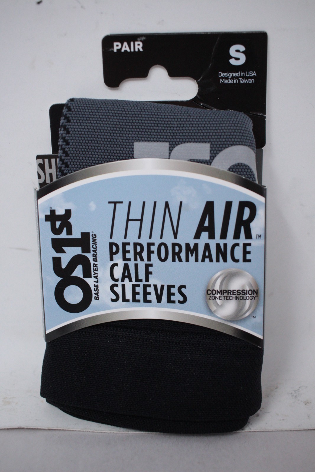 NEW OS1st Thin Air Performance Calf Sleeve Compression Reflective Pair Set Small