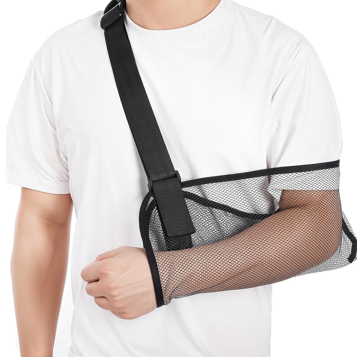 Adjustable Arm Sling for Shoulder Injury, Breathable Mesh Immobilizer Support