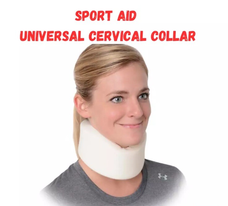 Sport Aid Universal Cervical Collar For Pain Relief & 4 Neck Support Latex Free