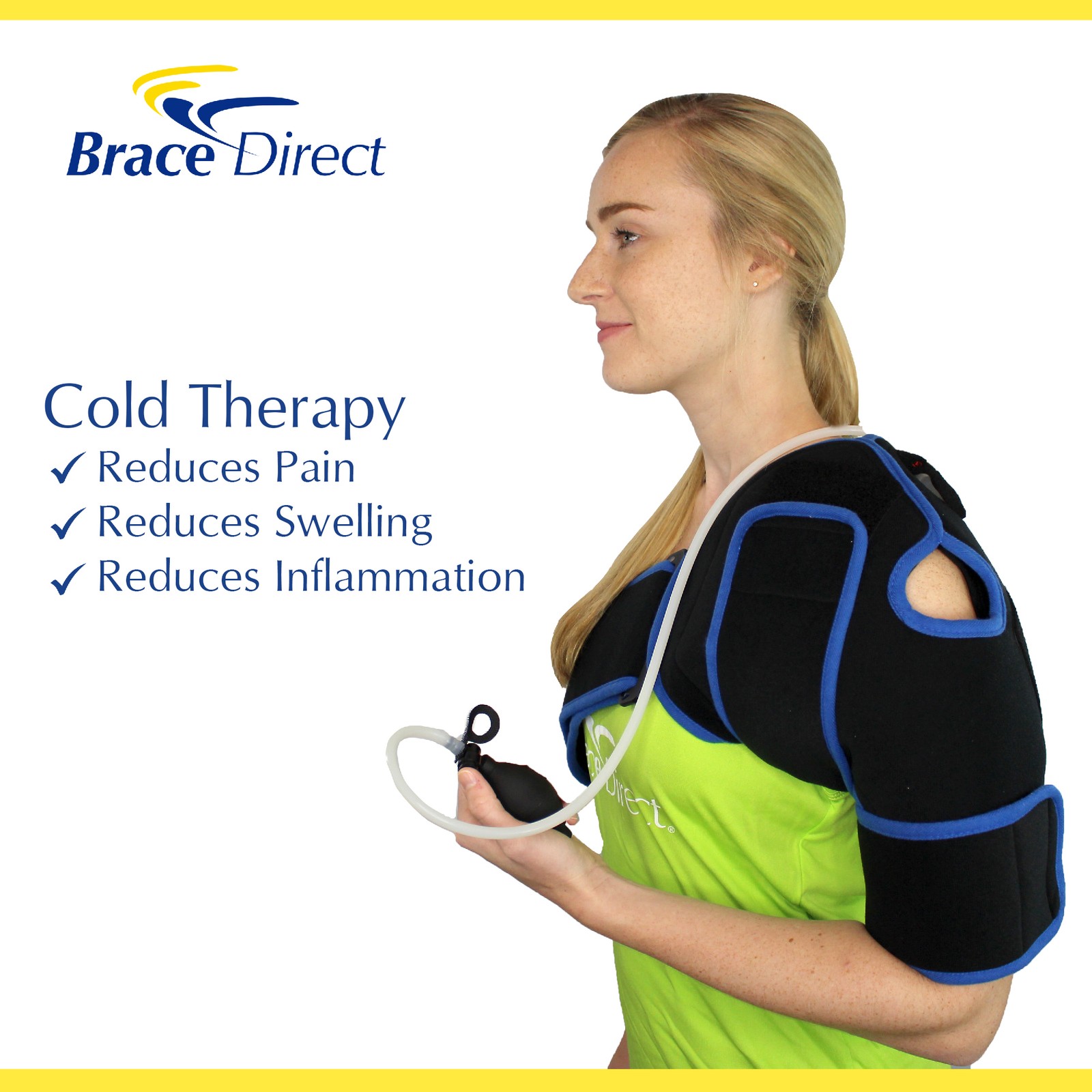 Cryotherapy with Adjustable Compression Shoulder Wrap & Ice Pack for Pain Relief