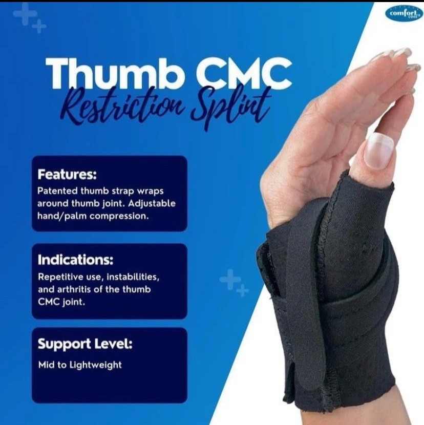 NEW Comfort Cool Thumb CMC Restriction Splint BLACK LEFT YOUTH XS NC79548