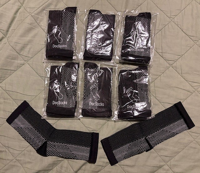 Doc Socks Compression Socks Ankle Sleeves Black One Size Fits Most NEW!